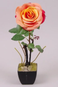 Декорация Flora роза персиковая 40 см 7356