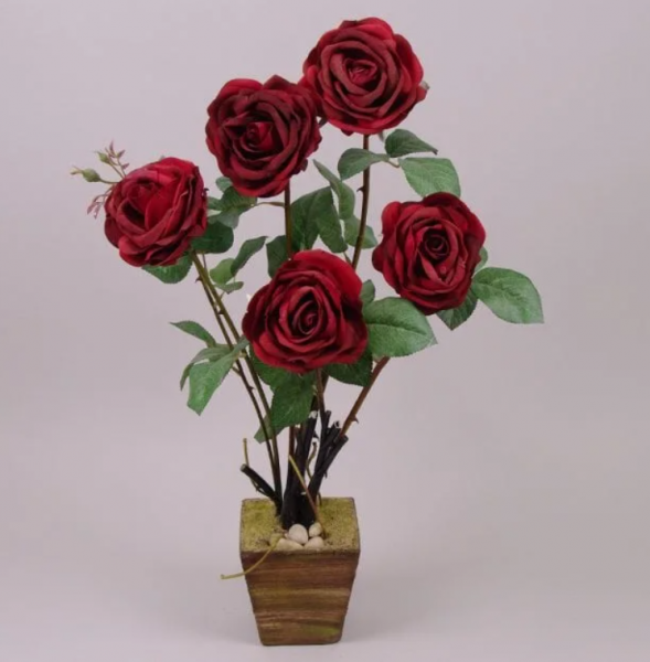 Декорація троянда бордова Flora 65 см 7460