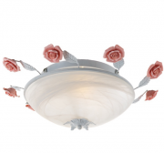 Люстра потолочная круглая на 3 лампы с розами (SA012/400)