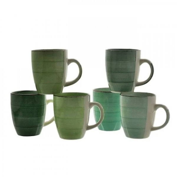 Набір керамічних чашок Flora MINT мікс 0,3 л. 6 шт 45116