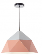 Люстра-подвес бело-персиковая с треугольным дизайном (NI002/L/peachy)