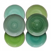 Набор тарелок керамических Flora MINT микс 19 см. 6 шт 45117