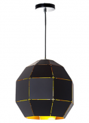 Люстра-подвес чёрная в форме шара (NI003/black)