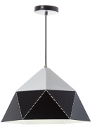 Люстра-подвес черно-белая с треугольным дизайном (NI002/L/black)