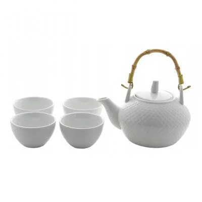 Набор чайный фарфоровый белый Flora 45225