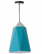 Люстра-подвес голубая с треугольным дизайном вытянутой формы (NI002/S/blue)