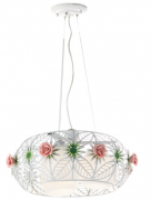 Люстра стельова кругла з квітковим декором на 3 лампи (SA009/3)