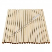 Набор бамбуковых трубочек с щеточкой 20 шт. Flora 45219
