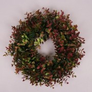 Венок декоративный Flora бордово-зеленый D-32 см. 71763