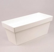 Балконный ящик Flora Cube Case белый 40 см 90030