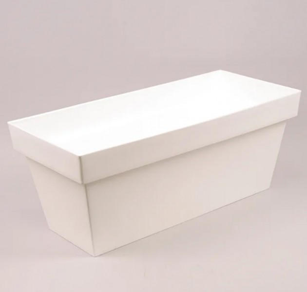 Балконный ящик Flora Cube Case белый 58.5 см 90033