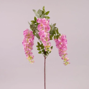 Ветка Глицинии свисающая розовая Flora 72698
