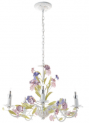 Люстра вінтажна на 5 ламп з квітами та листочками (SA019/5)