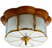 Светильник потолочный с деревянной основой цилиндрической формы (FN017/3)