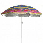 Зонт пляжный Stenson 2.4м с серебряным напылением розово-голубой MMS-MH-0041