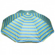 Зонт пляжный Stenson 2.4м с серебряным напылением желто-бирюзовый MMS-MH-0041