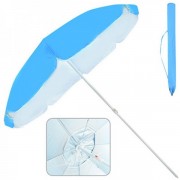 Зонт пляжный Stenson 2,2м антиветер с серебряным напылением голубой MMS-MH-2061