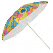 Зонт пляжный Stenson 2.4м с серебряным напылением розово-голубой  MMS-MH-0041