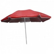 Зонт пляжный Stenson Ромашка в чехле D1,6м с серебряным напылением красный MMS-MH-2686