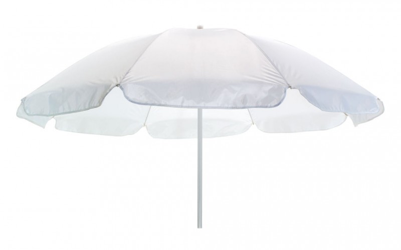 Зонт пляжный Stenson 2м анти-ветер с серебряным напылением белый MMS-MH-2060