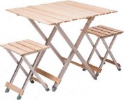 Комплект меблів ALUWOOD стіл+2 стільці великий MMS-VT6240
