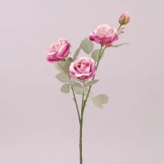 Ветка Розы кремово-розовая Flora 72897