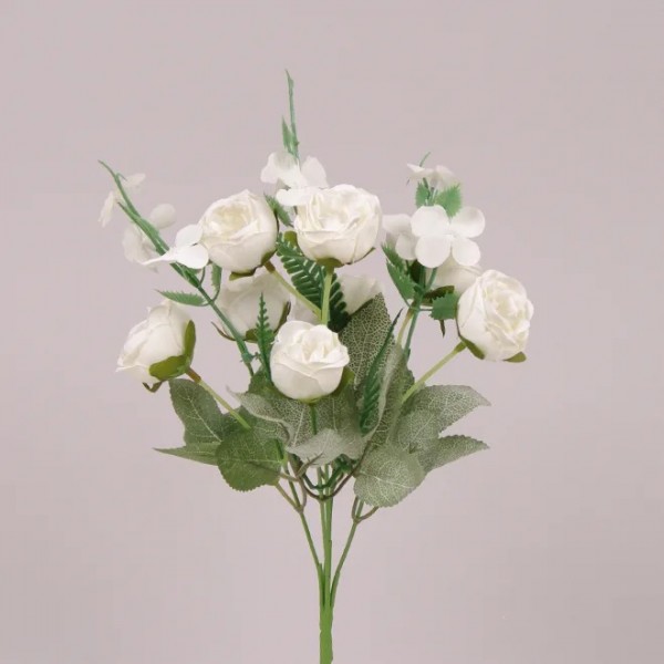 Букетик Камелій Flora білий 30 см. 71744