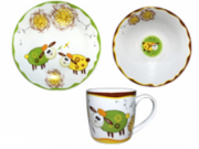 Набор детской керамической посуды В мире животных Овцы Hoz MSN-5137
