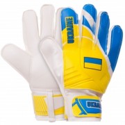 Перчатки вратарские р-р 10 FB-0187-4 UKRAINE Желтый-голубой