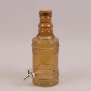 Бутылка стеклянная с краником Flora коричневая 2 л. 35105