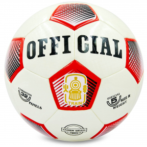 Мяч футбольный №5 PU HYDRO TECHNOLOGY OFFICIAL FB-0178 Красный