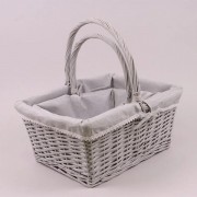 Комплект серых корзин с тканью 2 шт. Flora 38097