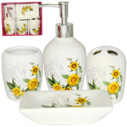 Набор в ванную керамический Луговые цветы Hoz MSN-888-06-018