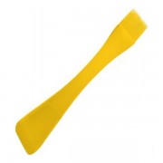 Кисточка с лопаткой силиконовая 2в1 Stenson 26,3х5см желтая