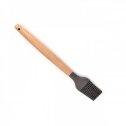 Пензлик силіконовий з дерев'яною ручкою Stenson 27х4см коричневий