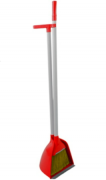 Набор для уборки совок и щетка с ручкой (лентяйка) 24,5х26х100,5см Zambak MUP-ZP-128 Красный