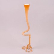 Ваза стеклянная фигурная Flora оранжевая 60 см. 8196