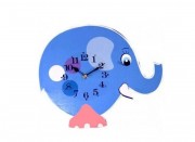 Настінний годинник Блакитний Слон дитячий, МДФ 33,8х4,5х27,4см