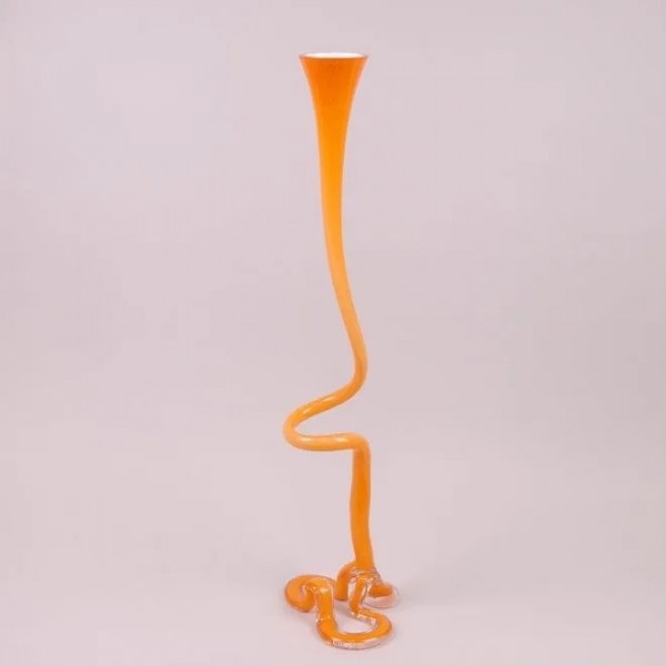 Кількість: Ваза скляна фігурна Flora оранжева 80 см. 8201