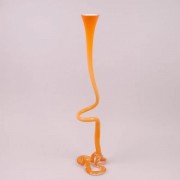 Ваза стеклянная фигурная Flora оранжевая 80 см. 8201