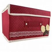Ящик для игрушек и прочего ПВХ Бантик 45x30x24см красный