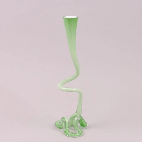 Кількість: Ваза скляна фігурна Flora зелена 40 см. 8186