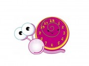 Часы настенные Улитка детские, МДФ 33,5х4,5х23см розовые