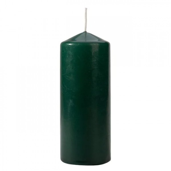 Свічка циліндр Flora Bispol 6х15 см. темно-зелена 27493