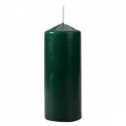 Свеча цилиндр Flora Bispol 6х15 см. темно-зеленая 27493