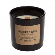 Ароматична свічка з дерев'яним ґнотом Flora Bispol Cedarwood&Vanilla 27409