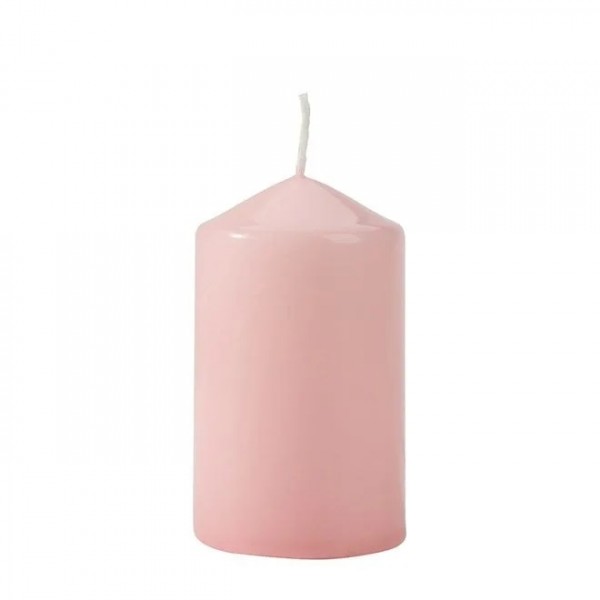 Свеча цилиндр Flora Bispol 6х10 см. розовая 27488