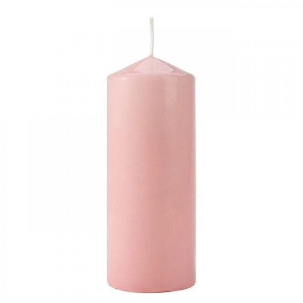Свічка циліндр Flora Bispol 6х15 см. рожева 27492