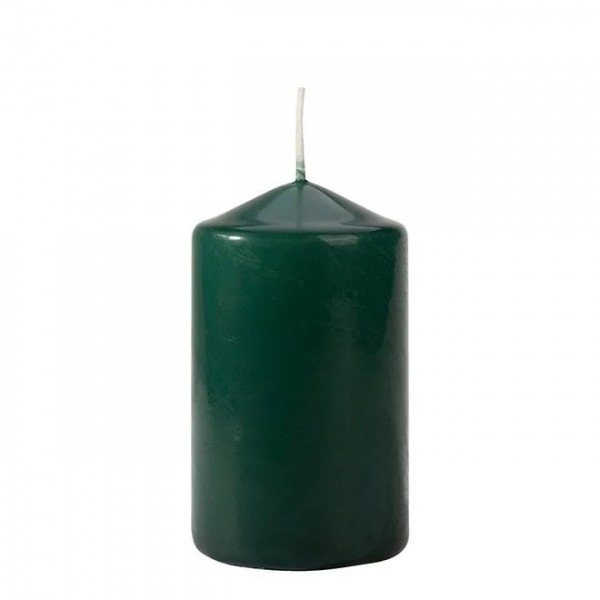 Свеча цилиндр Flora Bispol 6х10 см. темно-зеленая 27489