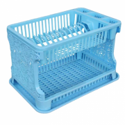 Сушарка для посуду двоярусна ажурна Efe plastics С024 Синя